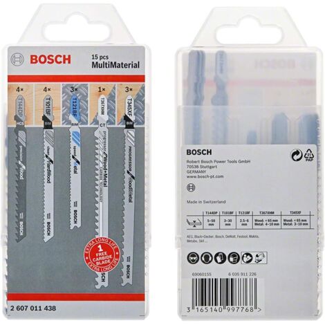 Bosch Jigsaw/reciprocating saw blades sets PRO Wood & Metal All-In-One Set 15pcs
