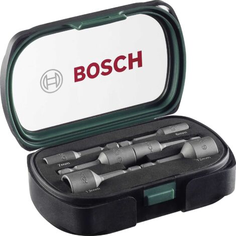 Bosch - Juego de insertos - 6 piezas - 6 mm, 7 mm, 8 mm, 10 mm, 12 mm, 13 mm - Llave Allen - Longitud 50 mm