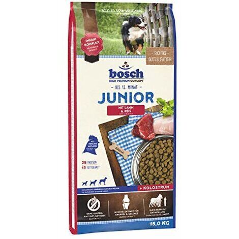 Bosch Junior Cibo per Cuccioli Agnello Riso 15 kg