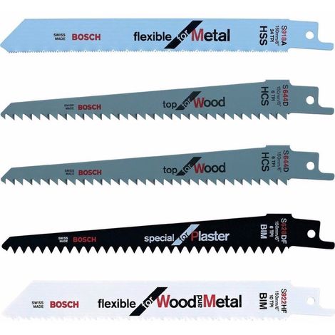 Bosch Keo Garden Saw Replacement 5 Blade Set Wood Metal