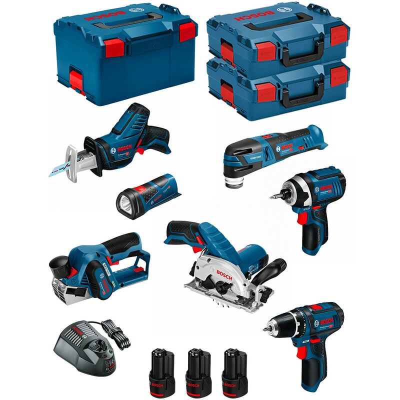 

BOSCH Kit 12V BMK7-28DD3 (GSR 12V-15 + GDR 12V-105 + GKS 12V-26 + GOP 12V-28 + GSA 12V-14 + GLI 12V-80 + GHO 12V-20)