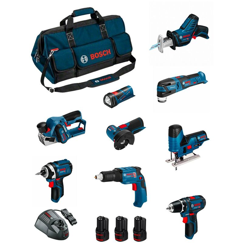 

BOSCH Kit BMKB9-28CD3 (GSR12V-15+GTB12V-11+GDR12V-105+GWS12V-76+GST12V-70+GOP12V-28+GSA12V-14+GLI12V-80+GHO12V-20+3x2,0Ah)