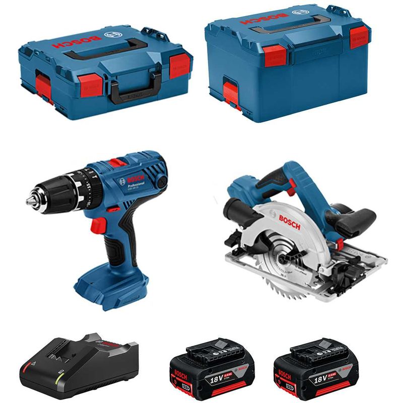 

BOSCH Kit 18V BSK182M2C (GSB 18V-21 + GKS 18-57G + 2 x 4,0 Ah + GAL18V-40 + L-Boxx 136 + L-Boxx 238)