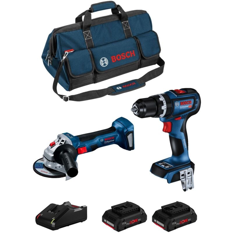 BOSCH Kit BK2016BAG (GSB 18V-90 C GWS 18V-7 2 x 4,0 Ah ProCORE GAL18V-40 HDBAG)