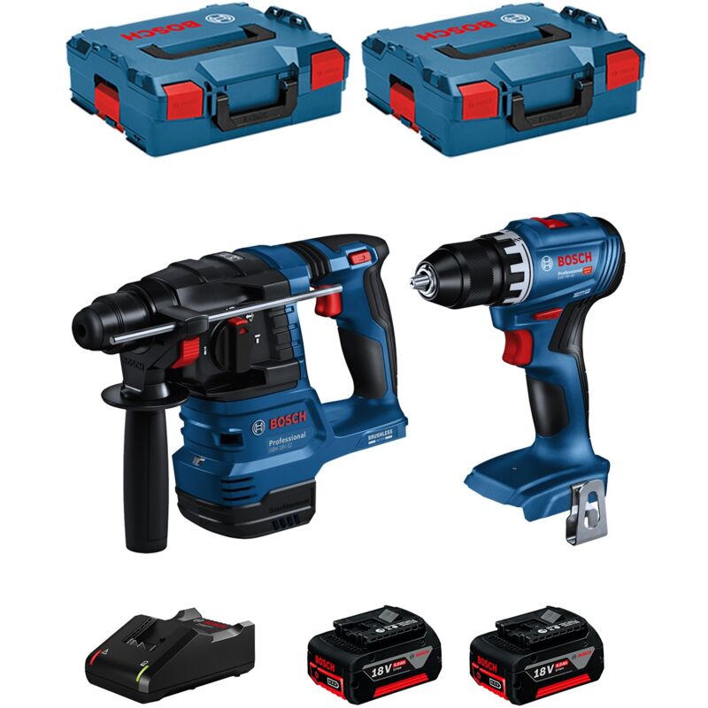 Bosch - Kit BK222 (gbh 18V-22 + gsr 18V-45 + 2 x 5,0 Ah + GAL18V-40 + 2 x L-Boxx 136)