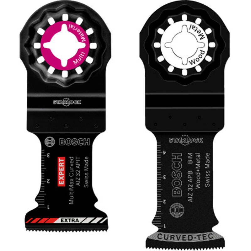 Bosch - Set di lame per seghe a tuffo 10x aiz 32 apb + 1x expert MultiMax aiz 32 apit