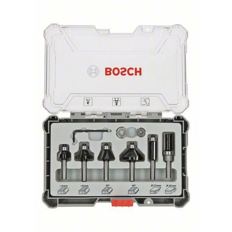 Bosch Kit de 6 fraises à araser et de bordage à queue de 6 mm - 2607017468