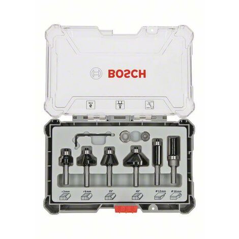 Bosch Kit de 6 fraises à araser et de bordage à queue de 8 mm - 2607017469