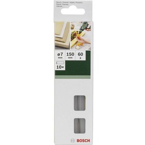 Bosch Kit de bâtons de colle Cristal 10 pièces 7 x 150 mm 60 g - 2609256A04