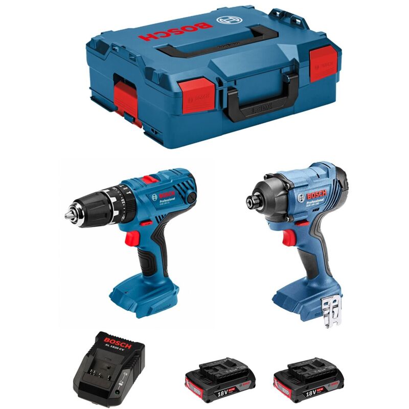 Bosch - Kit gsb 18V-21 + gdr 18V-160 (2 x 2,0 Ah + AL1820CV + L-Boxx 136)