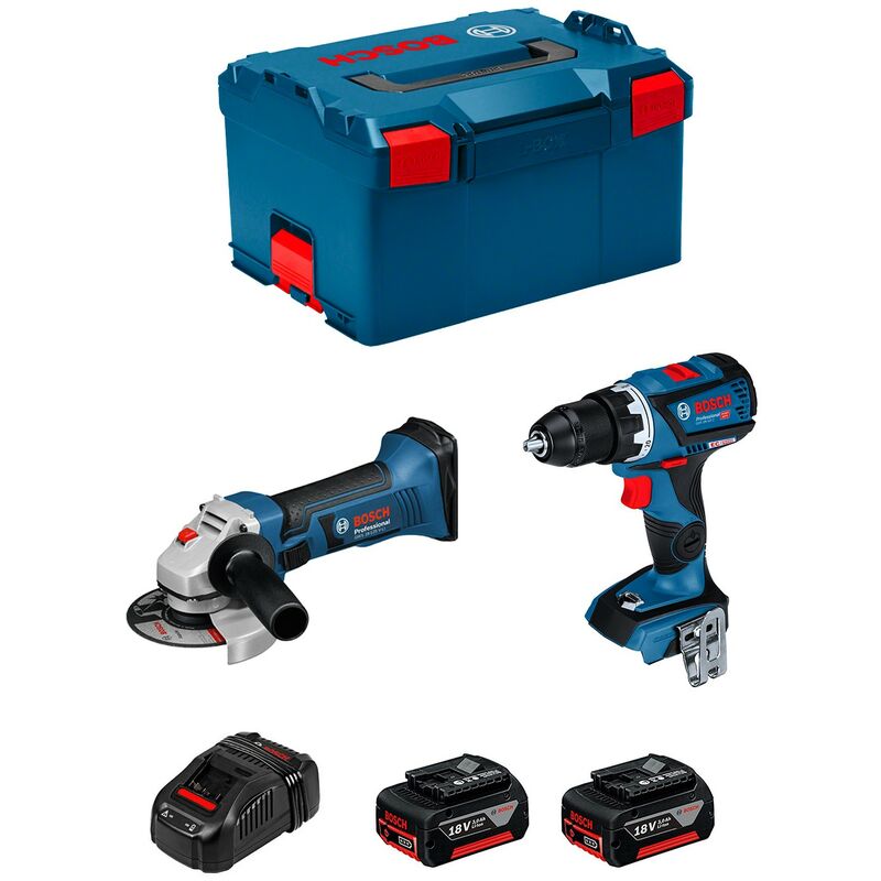 

BOSCH Kit GSR 18V-60C + GWS 18-125 V-LI (2 x 3,0Ah + GAL1880CV + L-Boxx 238)