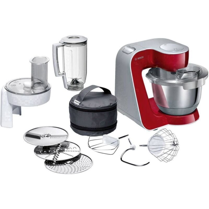 Bosch - Haushalt MUM58720 Robot de cuisine 1000 w rouge foncé, argent (mat)