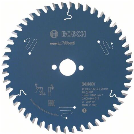 Bosch Kreissägeblatt Expert for Wood 160 x 20 x 1,8 mm, 48