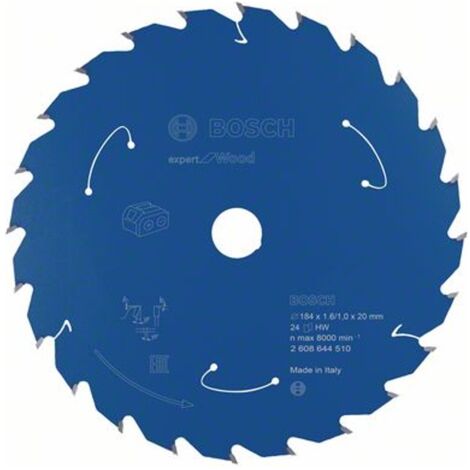 Bosch Kreissägeblatt Expert for Wood für Akku-Handkreissägen 184 x 1,6 x 20 mm 24 - 2608644510