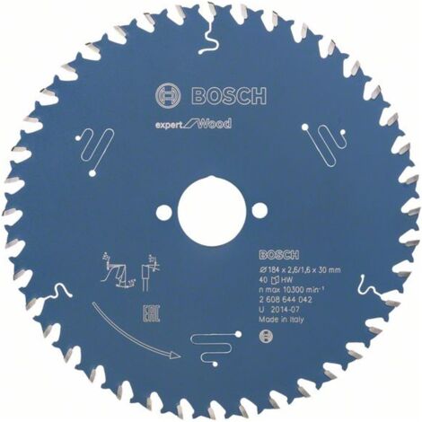 Bosch Kreissägeblatt Expert for Wood für Handkreissägen 184 x 30 x 2,6 mm 40 - 2608644042