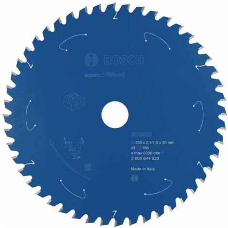 Bosch Kreissägeblatt für Akkusägen Expert for Wood, 254 x 2,1/1,6 x 30, 48 Zähne - 2608644686