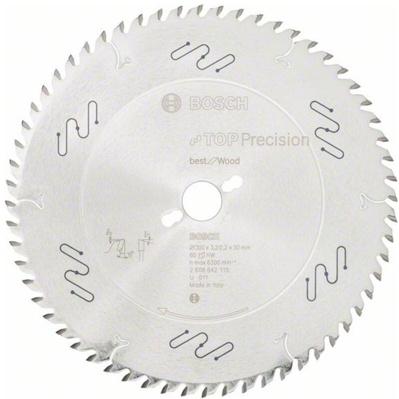 Kreissägeblatt Top Precision Best for Wood, 300 x 30 x 3,2 mm, 60 - Bosch