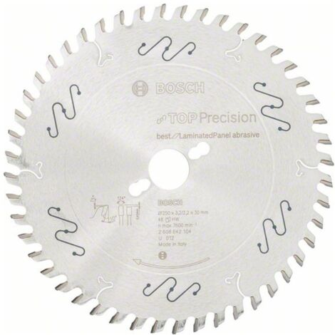 Bosch Kreissägeblatt Top Precision Best for Laminated Panel Abrasive 250x30x3,2 mm, 48 - 2608642104