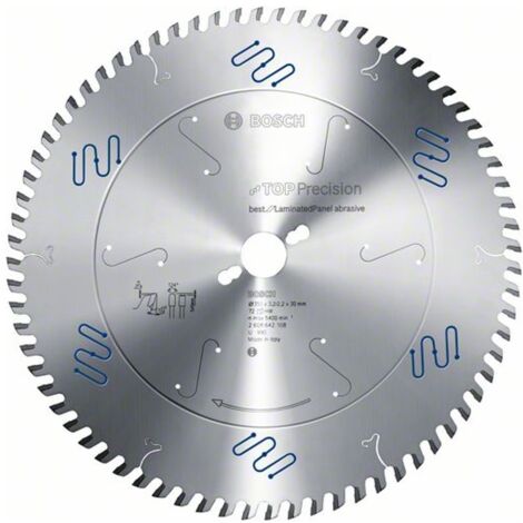 BOSCH Kreissägeblatt Top Precision Best für Laminated Panel Abrasive 350 x 30 x 3,2 mm, 2608642108
