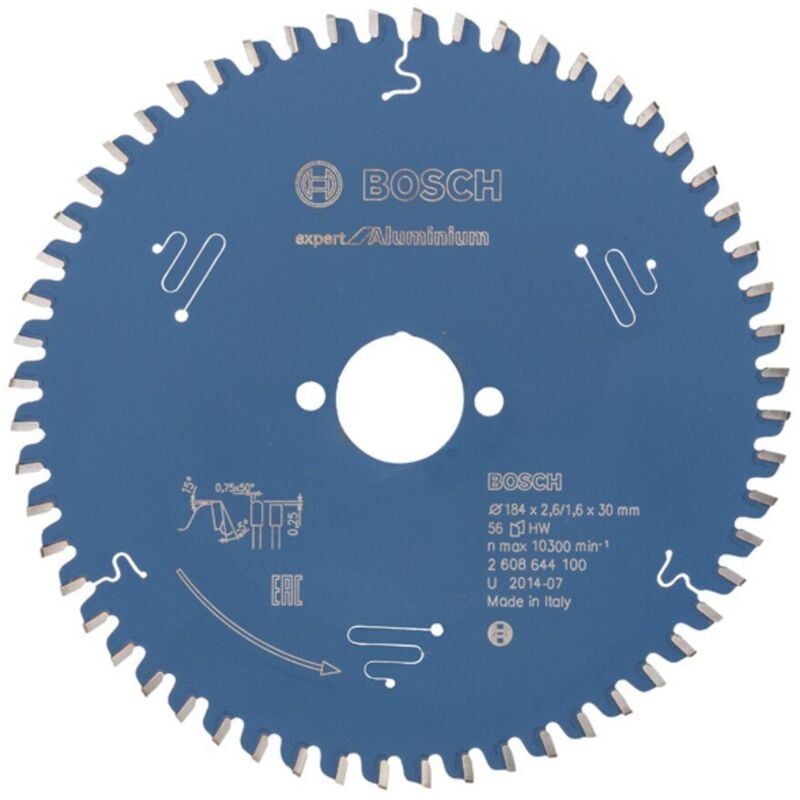 Kreissägeblatt Expert for Aluminium 184 x 30 x 2,6 mm 56 - Bosch