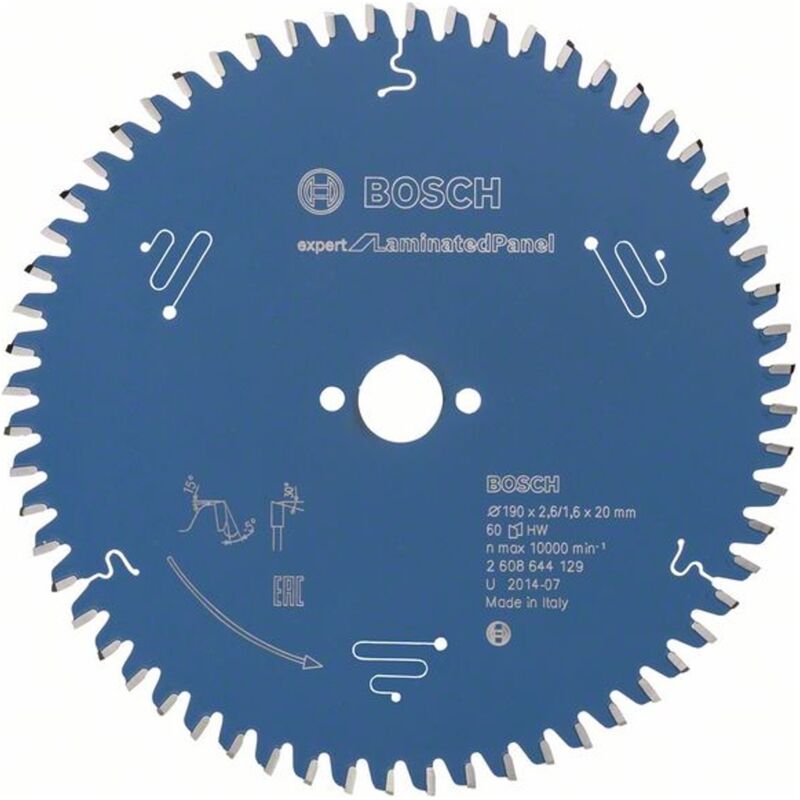 Kreissägeblatt Expert for Laminated Panel, 190 x 20 x 2,6 mm, 60 - Bosch