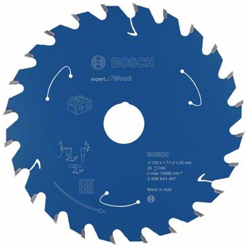 Image of Akku-Kreissägeblatt Expert for Wood, 120 x 1,7/1,2 x 20, 24 Zähne - Bosch