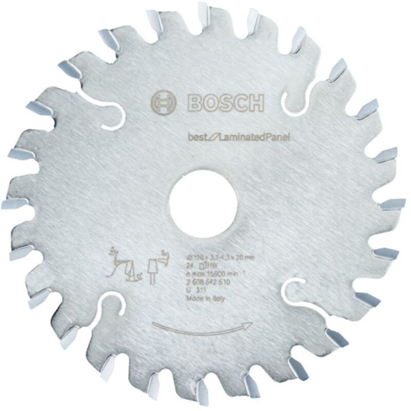 Foglio di taglio conico, ideale per pannelli laminati, 120 x 20 x 2,2 mm, 24