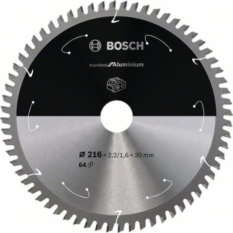 Bosch Lama per sega circolare 216 mm 64 denti argento