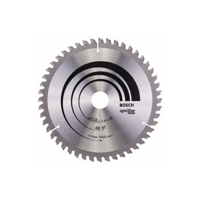 2 608 640 641 - Lama de sega circolare Optiline Wood - 216 x 30 x 2,8 mm, 48 (confezione 1) - Bosch