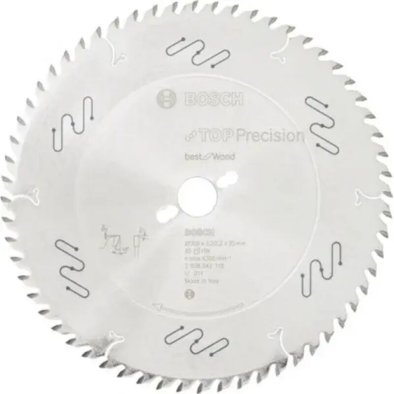 Lama da sega circolare Top Precision, ideale per legno, 300 x 30 x 3,2 mm, 60