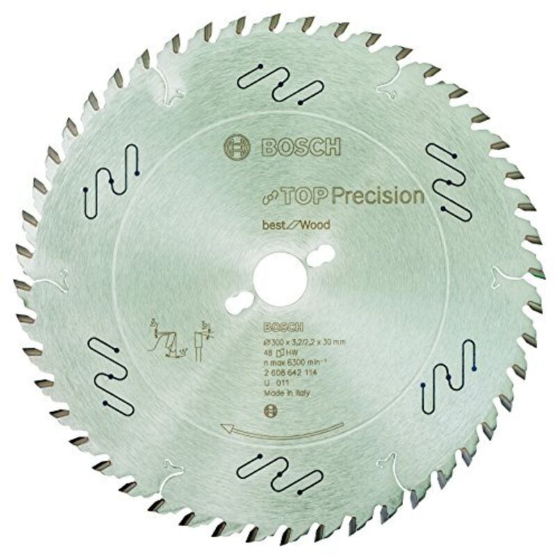 Lama da sega circolare Top Precision, ideale per legno, 300 x 30 x 3,2 mm, 48 denti