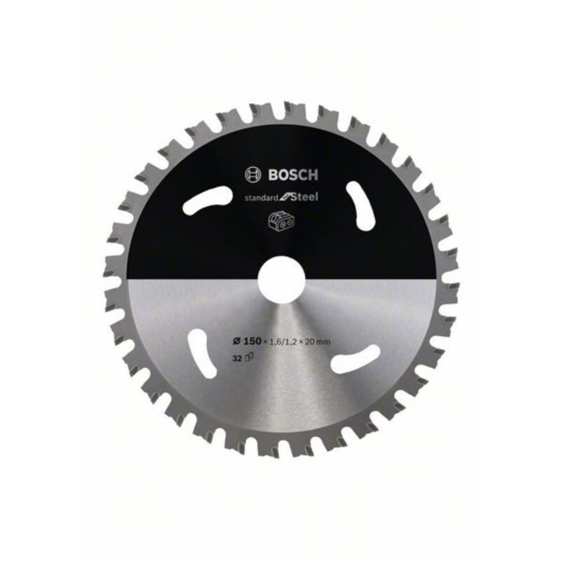 Bosch - Accessori Lama circolare professionale per acciaio (acciaio, 150 x 20 x 1,6 mm, 32 denti, accessorio lama circolare senza cavo)
