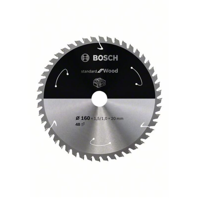 Image of Bosch - Standard della lama della sega circolare per legno, 160x1,5 / 1x20, 48 denti
