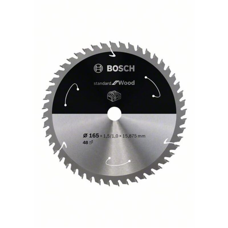 Image of Bosch - Standard della lama della sega circolare per legno, 165x1,5 / 1x15.875, 48 denti