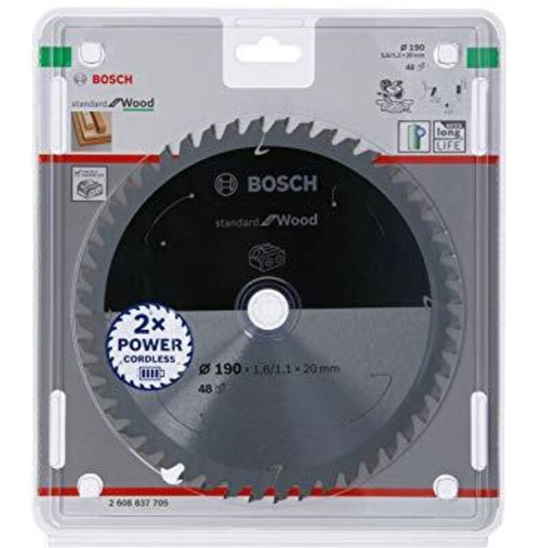 Lama circolare senza filo PRO Wood, 190 x 1,6 x 20 mm, T48