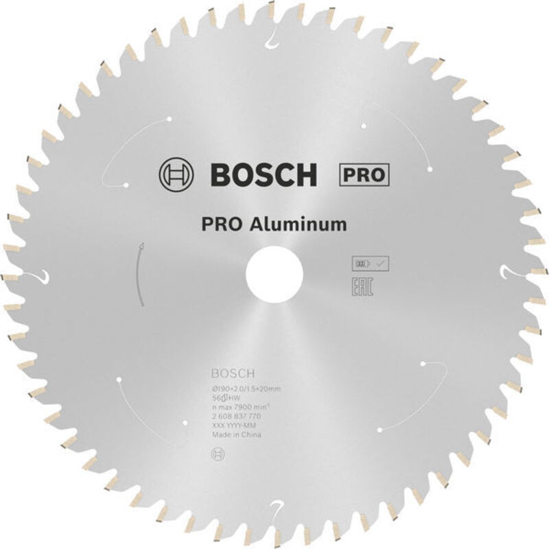 Bosch - Professional Standard per alluminio 190 x 20 x 2 mm Lama circolare a 56 denti ( 2608837770 )
