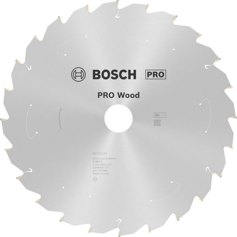 Bosch - Standard per legno Lama circolare Professional 250 x 30 x 2,2 mm 24 denti ( 2608837727 )