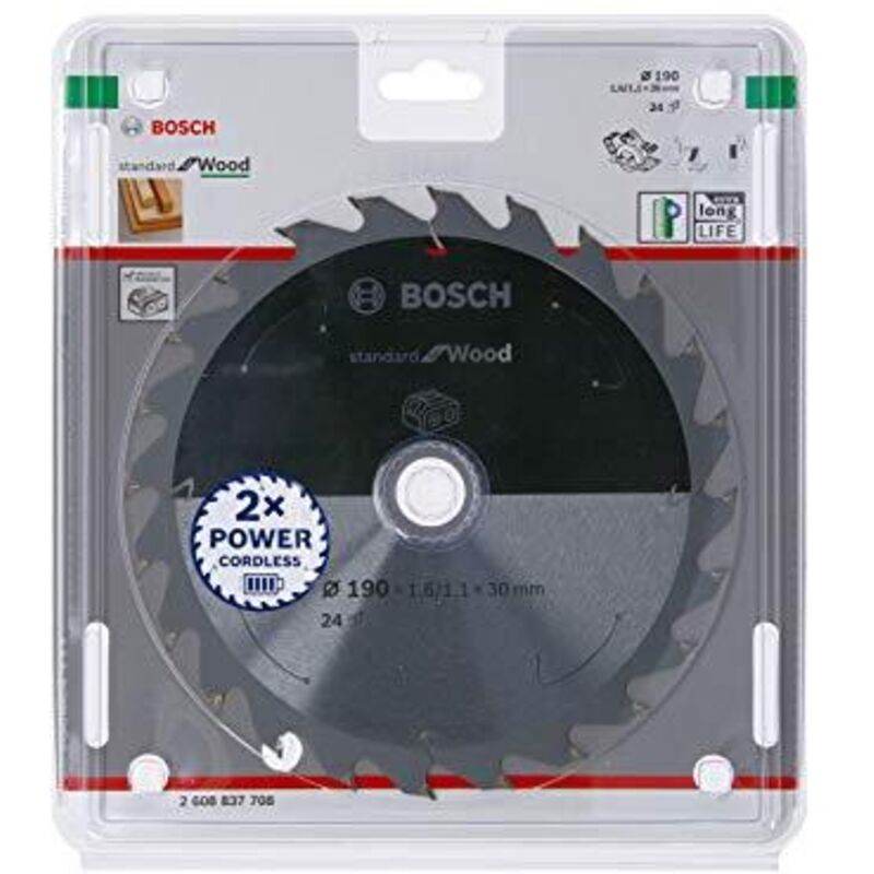 Bosch - Standard for Wood Lama per sega circolare 190x30 mm per legno