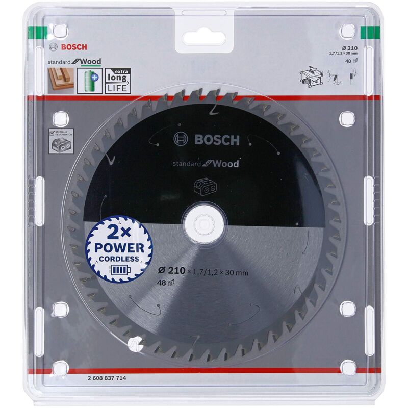 Lama circolare senza filo PRO Wood, 210 x 1,7 x 30 mm, T48