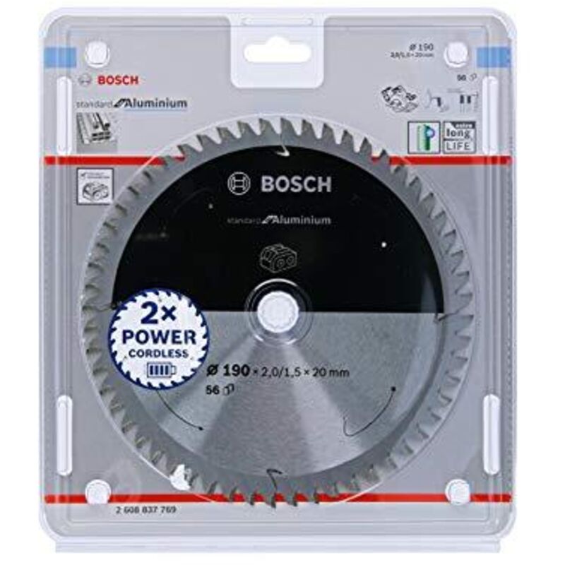 Disco da sega circolare senza fili in alluminio PRO, 190 x 2 x 20 mm, per HKS