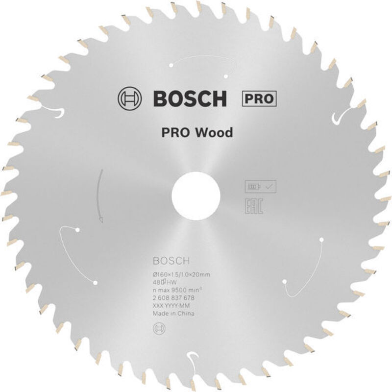 Lama circolare senza filo PRO Wood, 160 x 1,5 x 20 mm, T48