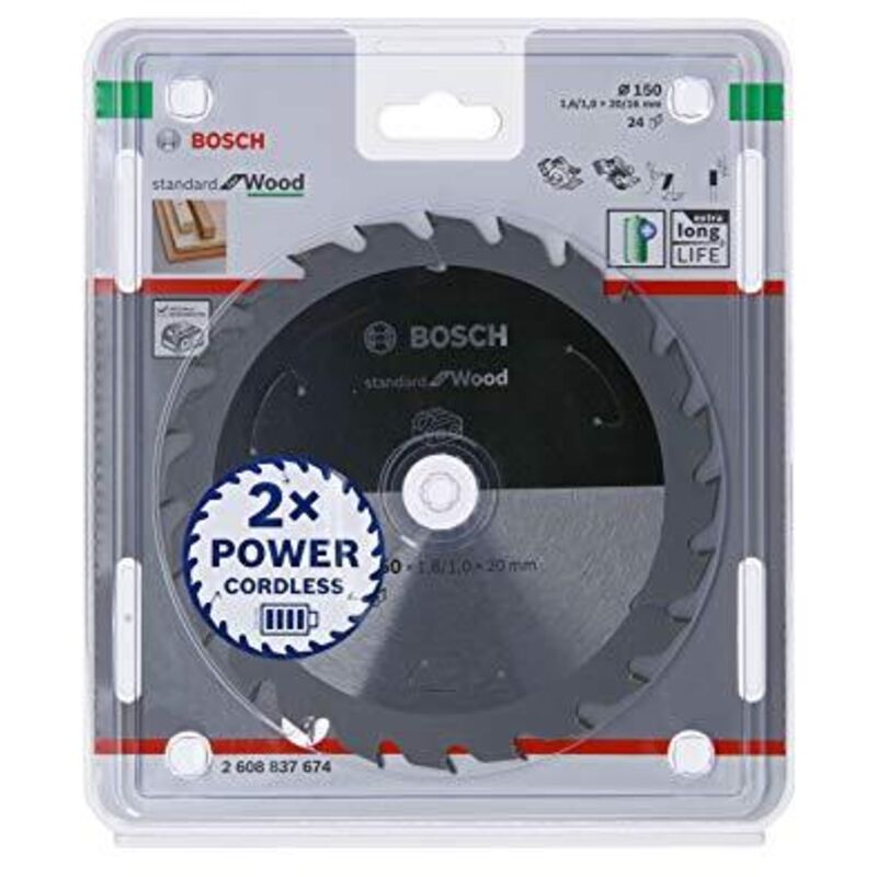 Lama circolare senza filo PRO Wood, 150 x 1,6 x 20 mm, T24