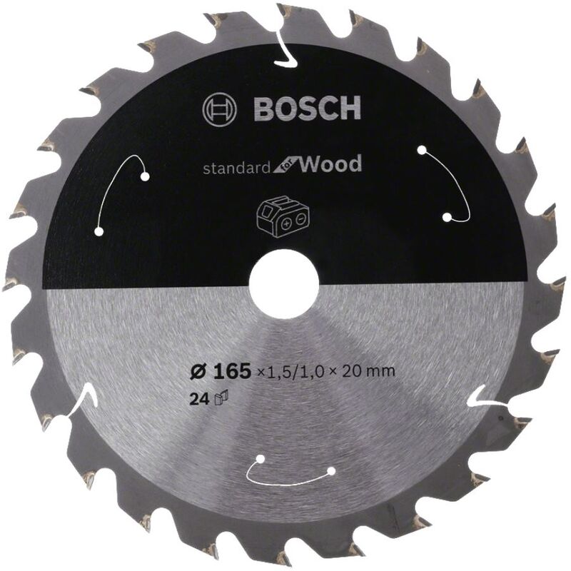 Image of Bosch - Standard della lama della sega circolare per legno, 165x1.5 / 1x15.875, 24 denti
