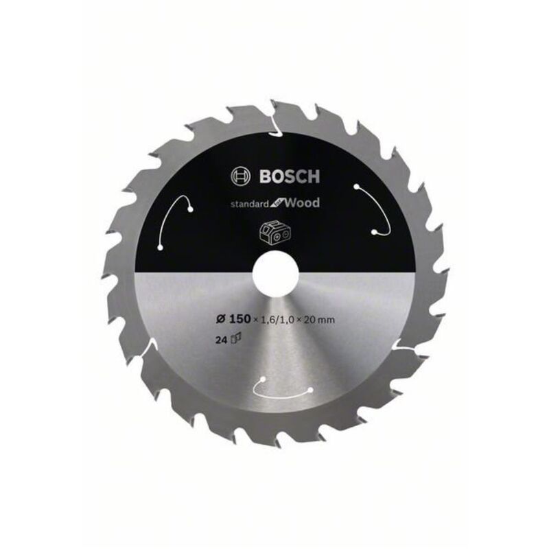 Image of Bosch - Standard della lama della sega circolare per legno, 150x1.6 / 1x20, 24 denti