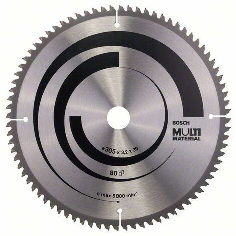 Bosch Lama per seghe circolari Multi Material 216 x 30 x 2,5 mm, 80 denti