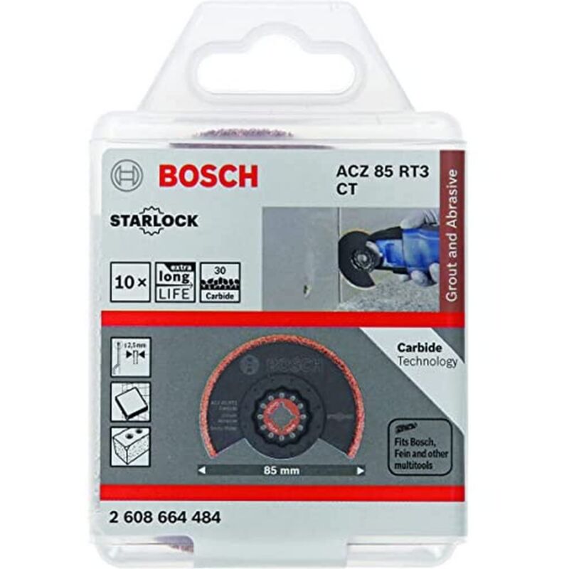 Professional 10x Lama segmentata acz 85 RT3 (per Malta, Grana 30, ø 85 mm, accessorio Utensile multifunzione) - Bosch