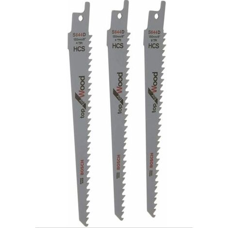Lames de scie pour élagueur Bosch Keo – Lot de 3 – Acier suisse 150mm pour bois – Coupe précise – F016800303