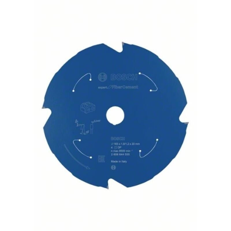 Bosch - Lame de scie circulaire Expert for Fibre Cement pour scies circulaires portatives sans fil 165 x 1,8 / 1,2 x 20 4 dents - 2608644555