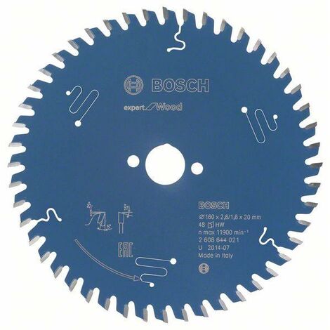 Bosch Lame de scie circulaire Expert for Wood 160 x 20 x 2,6 mm, 48