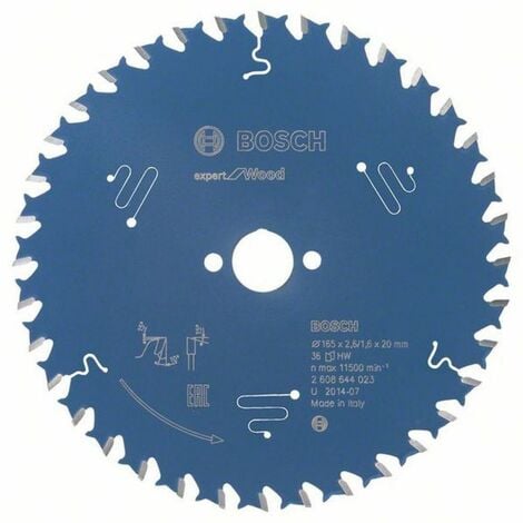 Bosch Lame de scie circulaire Expert for Wood 165 x 20 x 2,6/1,6 x 36